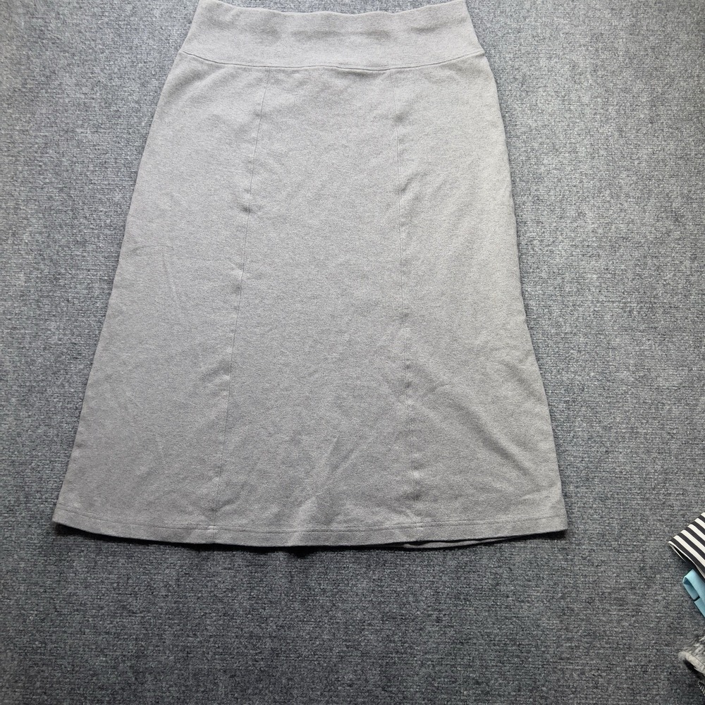 Jones New York Sport Gray A-Line Skirt Womens XL Stretch Casual Midi Knit